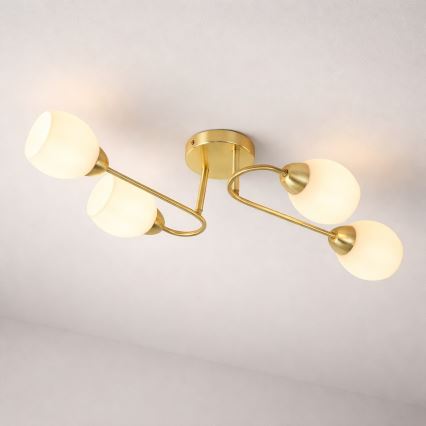 Przysufitowy żyrandol KING 4xE27/15W/230V, złoty