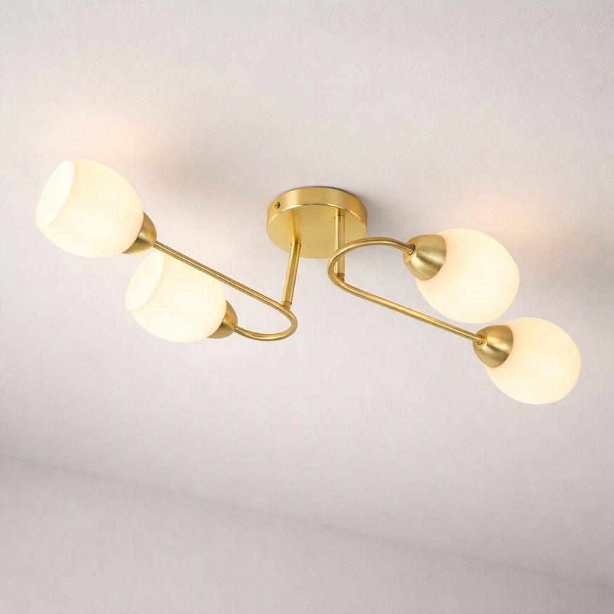 Przysufitowy żyrandol KING 4xE27/15W/230V, złoty