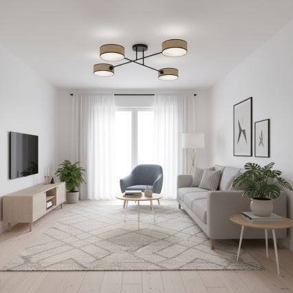 Przysufitowy żyrandol MAGA 4xE14/10W/230V beżowy