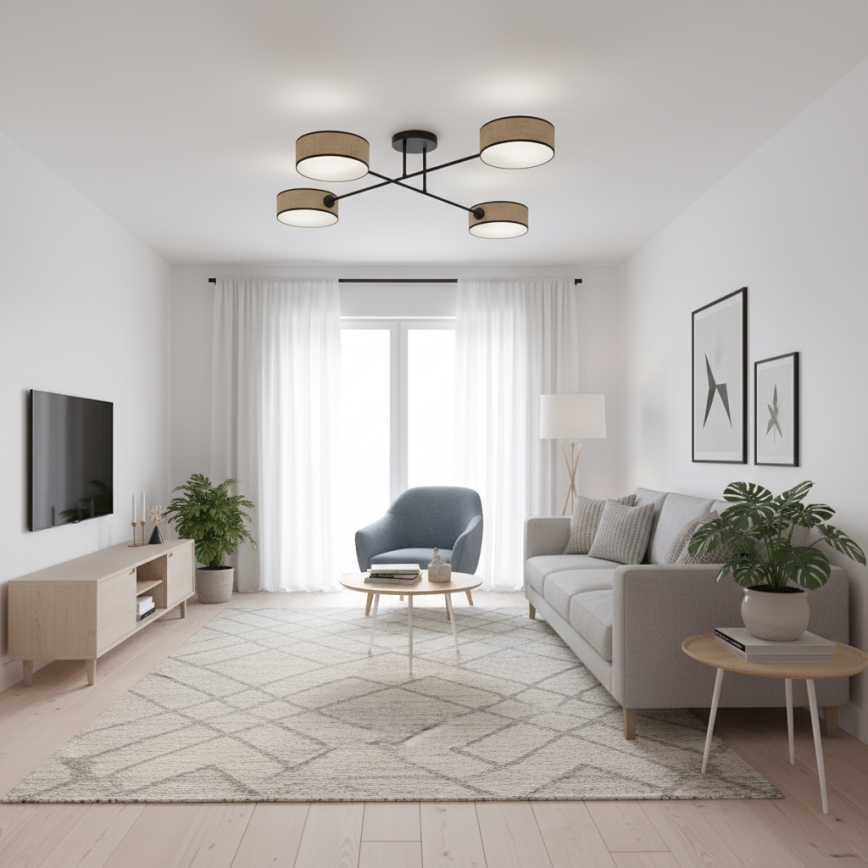 Przysufitowy żyrandol MAGA 4xE14/10W/230V beżowy