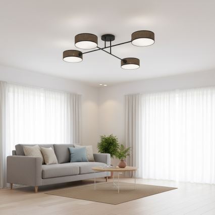 Przysufitowy żyrandol MAGA 4xE14/10W/230V brązowy