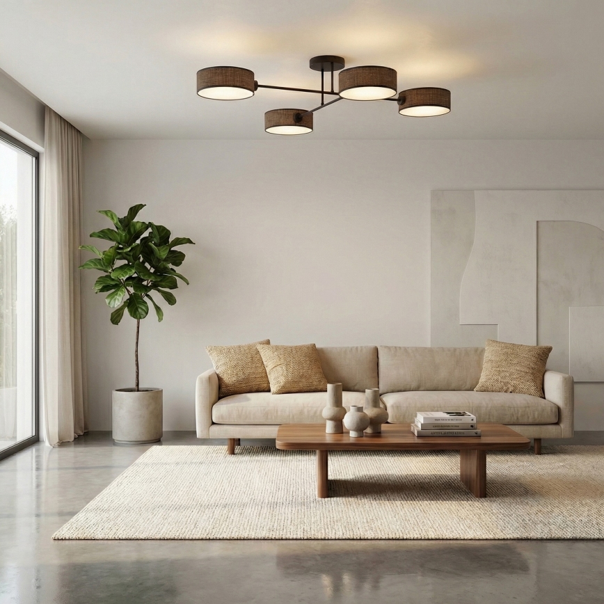 Przysufitowy żyrandol MAGA 4xE14/10W/230V brązowy