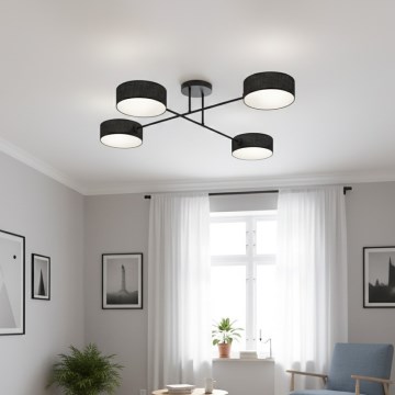 Przysufitowy żyrandol MAGA 4xE14/10W/230V czarny
