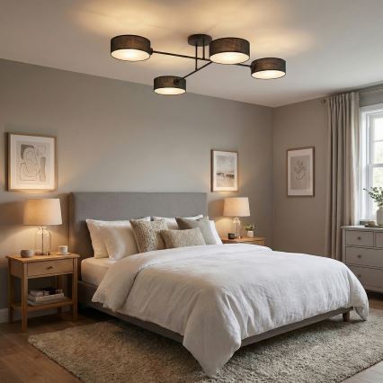 Przysufitowy żyrandol MAGA 4xE14/10W/230V czarny