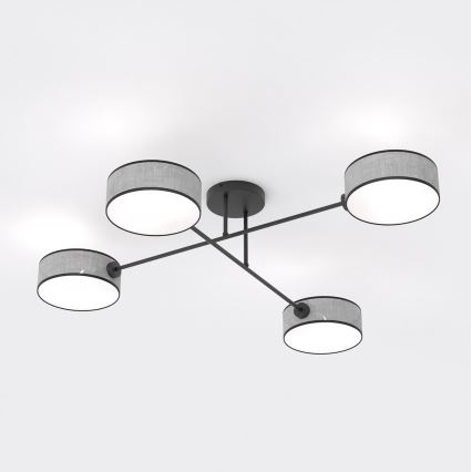Przysufitowy żyrandol MAGA 4xE14/10W/230V szary