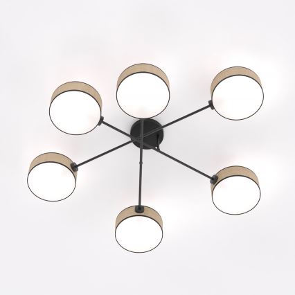 Przysufitowy żyrandol MAGA 6xE14/10W/230V beżowy