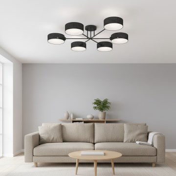 Przysufitowy żyrandol MAGA 6xE14/10W/230V czarny