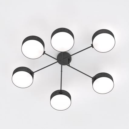 Przysufitowy żyrandol MAGA 6xE14/10W/230V czarny