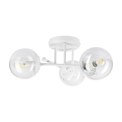 Przysufitowy żyrandol MALENA 3xE14/5W/230V biały/przezroczysty