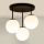 Przysufitowy żyrandol MOONLIGHT 3xE27/15W/230V czarny