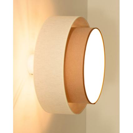 Przysufitowy żyrandol NATIA 1xE27/60W/230V biały/brązowy