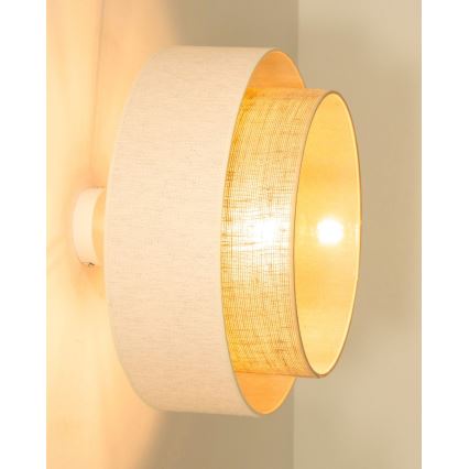 Przysufitowy żyrandol NATIA 1xE27/60W/230V biały/brązowy