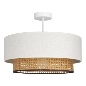 Przysufitowy żyrandol NATIA 1xE27/60W/230V śr. 45 cm biały/brązowy