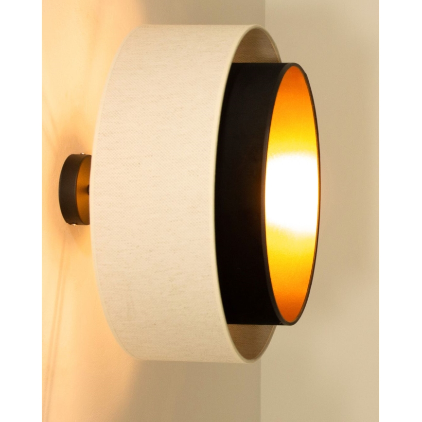 Przysufitowy żyrandol NATIA 1xE27/60W/230V śr. 45 cm biały/czarny