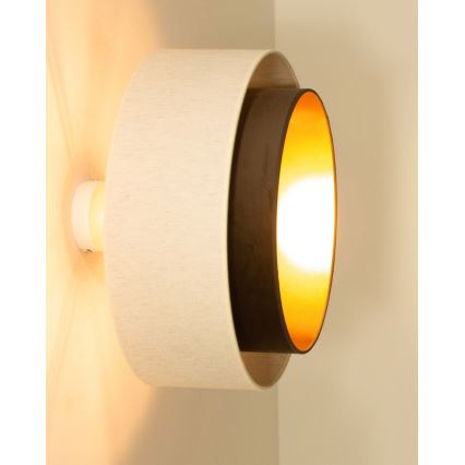 Przysufitowy żyrandol NATIA 1xE27/60W/230V średnica 45 cm biały/brązowy