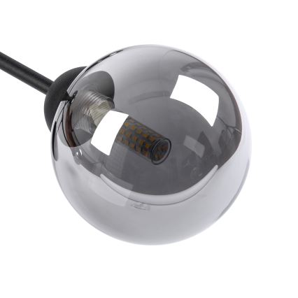 Przysufitowy żyrandol OBSIDIAN 6xG9/10W/230V czarny/dymnoszary