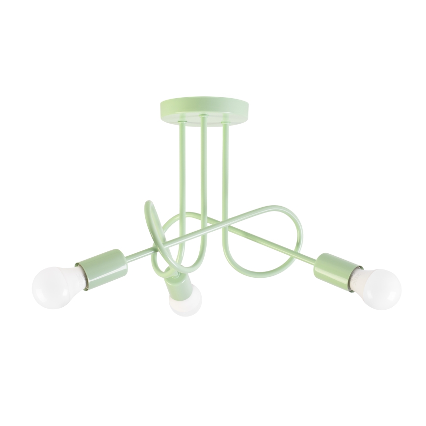 Przysufitowy żyrandol OXFORD 3xE27/15W/230V zielony
