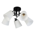 Przysufitowy żyrandol PAFOS 5xE27/15W/230V czarny