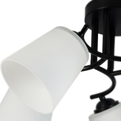 Przysufitowy żyrandol PAFOS 5xE27/15W/230V czarny