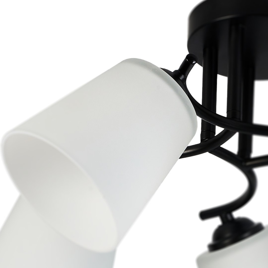 Przysufitowy żyrandol PAFOS 5xE27/15W/230V czarny