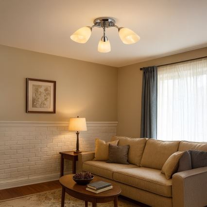 Przysufitowy żyrandol PORTOS 3xE14/10W/230V chrom błyszczący