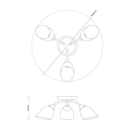 Przysufitowy żyrandol PORTOS 3xE14/10W/230V chrom błyszczący
