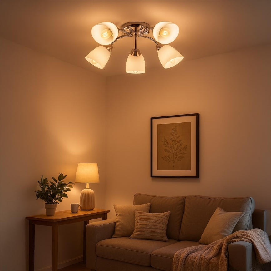 Przysufitowy żyrandol PORTOS 5xE14/10W/230V błyszczący chrom