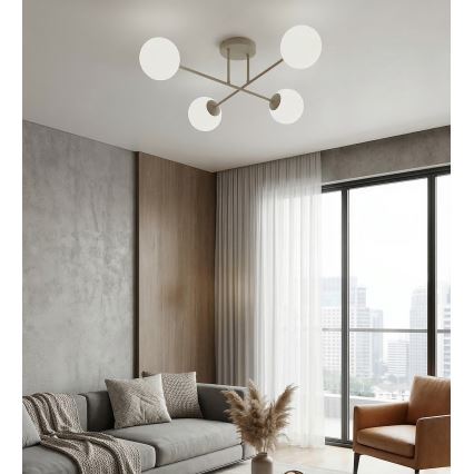 Przysufitowy żyrandol ROMA 4xE14/10W/230V beżowy