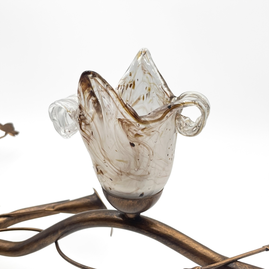 Przysufitowy żyrandol ROZETA 3xE14/40W/230V brązowy