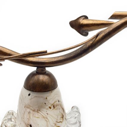 Przysufitowy żyrandol ROZETA 3xE14/40W/230V brązowy