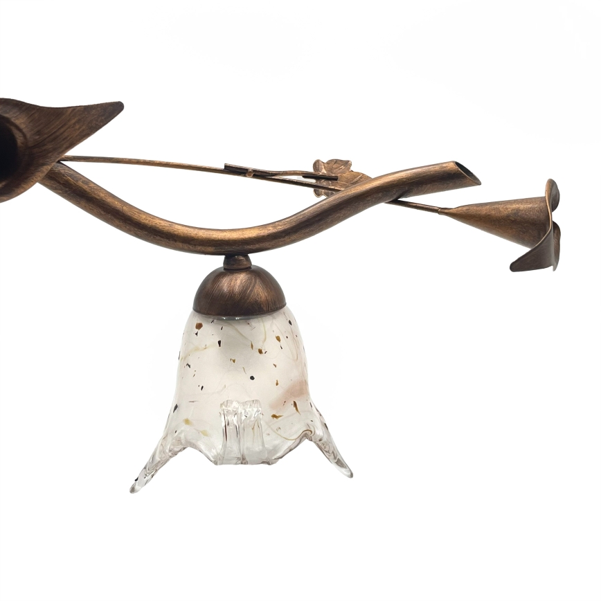 Przysufitowy żyrandol ROZETA 4xE14/40W/230V brązowy