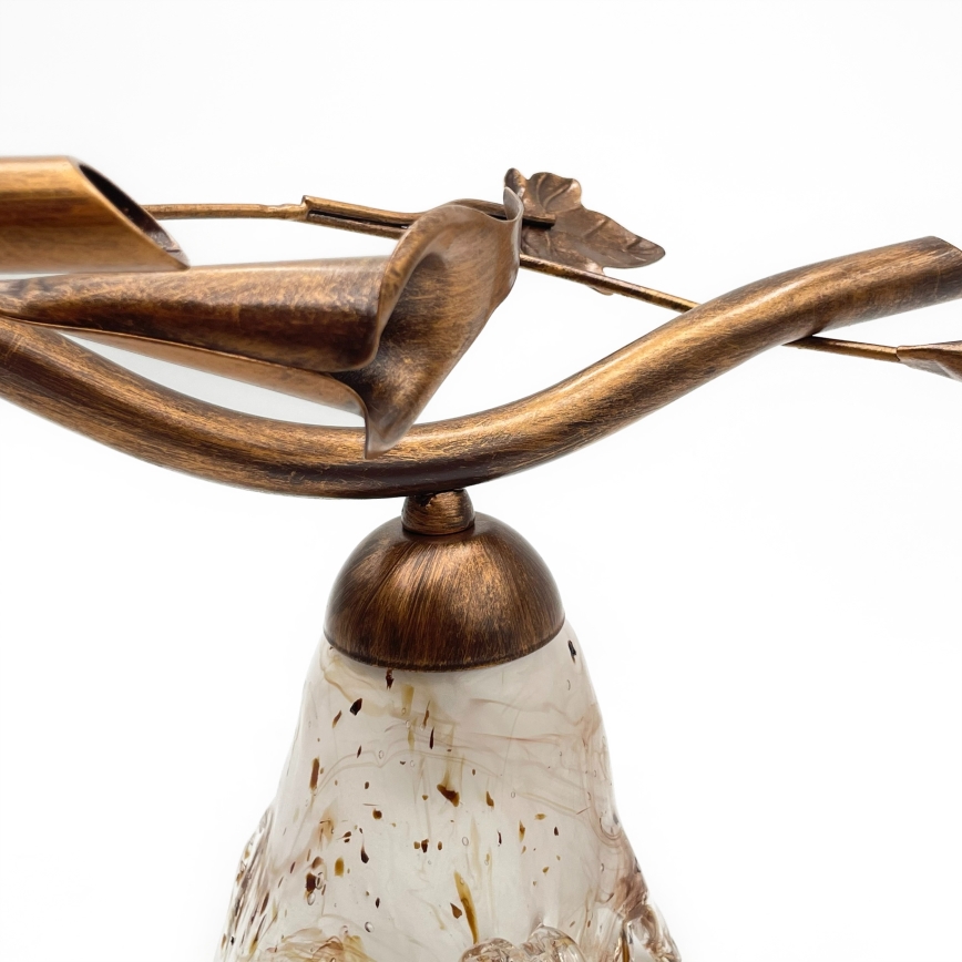 Przysufitowy żyrandol ROZETA 4xE14/40W/230V brązowy