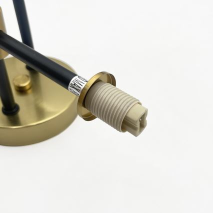 Przysufitowy żyrandol TESSA 4xG9/8W/230V mosiądz/przydymiona czerń