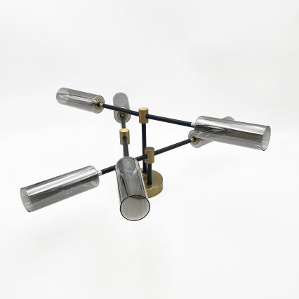 Przysufitowy żyrandol TESSA 6xG9/8W/230V mosiądz/dymna czerń