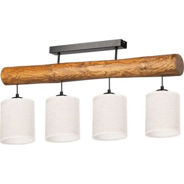 Przysufitowy żyrandol TRENO 4xE27/25W/230V sosna