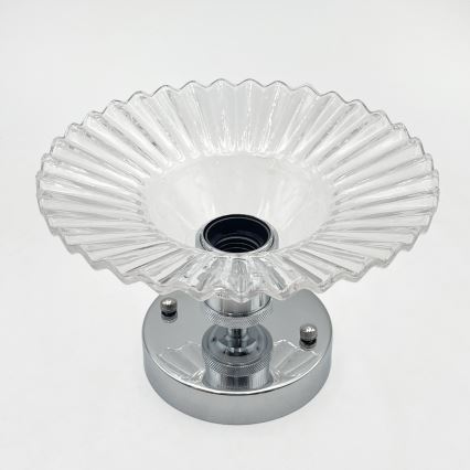 Przysufitowy żyrandol TRISH 1xE27/15W/230V błyszczący chrom/przezroczysta