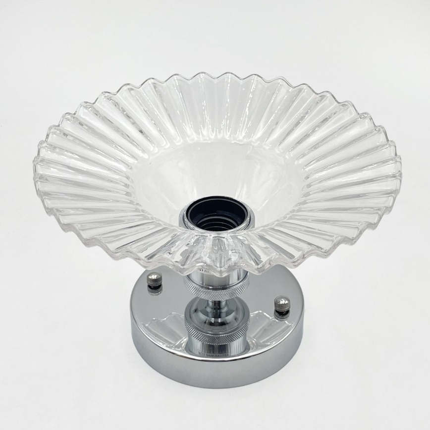 Przysufitowy żyrandol TRISH 1xE27/15W/230V błyszczący chrom/przezroczysta