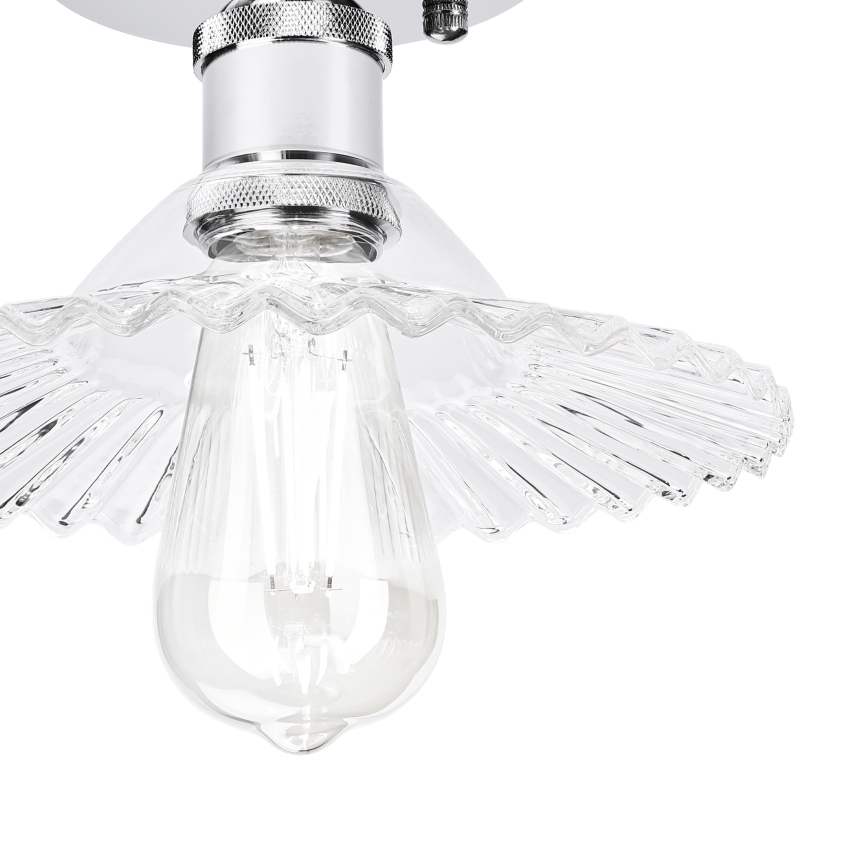 Przysufitowy żyrandol TRISH 1xE27/15W/230V błyszczący chrom/przezroczysta
