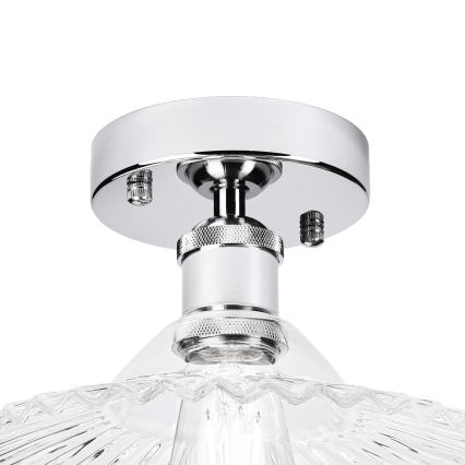 Przysufitowy żyrandol TRISH 1xE27/15W/230V błyszczący chrom/przezroczysta