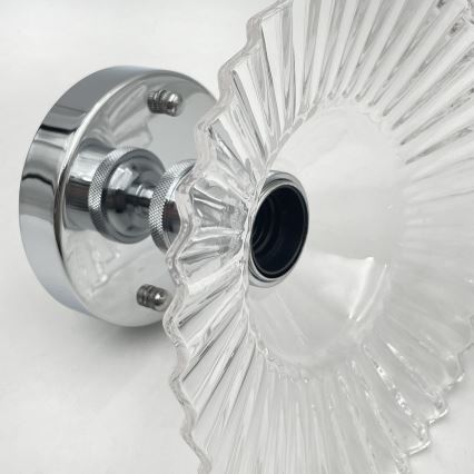 Przysufitowy żyrandol TRISH 1xE27/15W/230V błyszczący chrom/przezroczysta