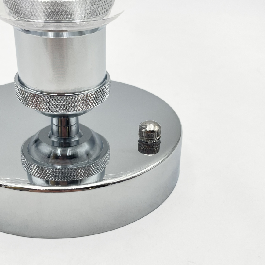 Przysufitowy żyrandol TRISH 1xE27/15W/230V błyszczący chrom/przezroczysta