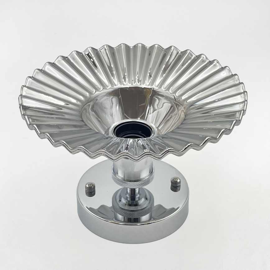 Przysufitowy żyrandol TRISH 1xE27/15W/230V błyszczący chrom/przydymiona czerń