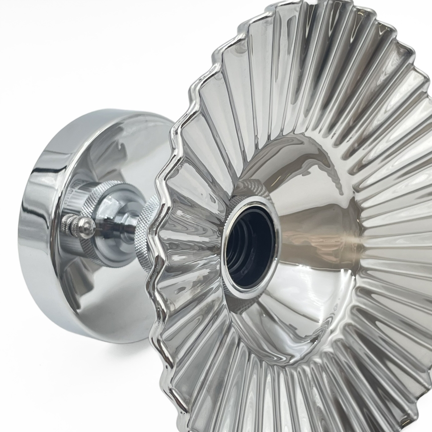 Przysufitowy żyrandol TRISH 1xE27/15W/230V błyszczący chrom/przydymiona czerń