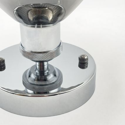 Przysufitowy żyrandol TRISH 1xE27/15W/230V błyszczący chrom/przydymiona czerń