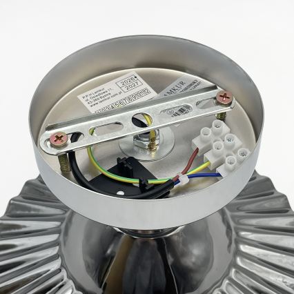 Przysufitowy żyrandol TRISH 1xE27/15W/230V błyszczący chrom/przydymiona czerń