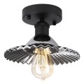 Przysufitowy żyrandol TRISH 1xE27/15W/230V czarny/dymiony