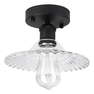 Przysufitowy żyrandol TRISH 1xE27/15W/230V czarny/przezroczysty