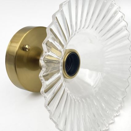 Przysufitowy żyrandol TRISH 1xE27/15W/230V złoty/przezroczysty