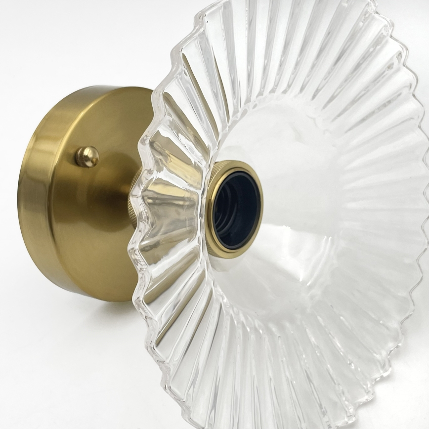 Przysufitowy żyrandol TRISH 1xE27/15W/230V złoty/przezroczysty