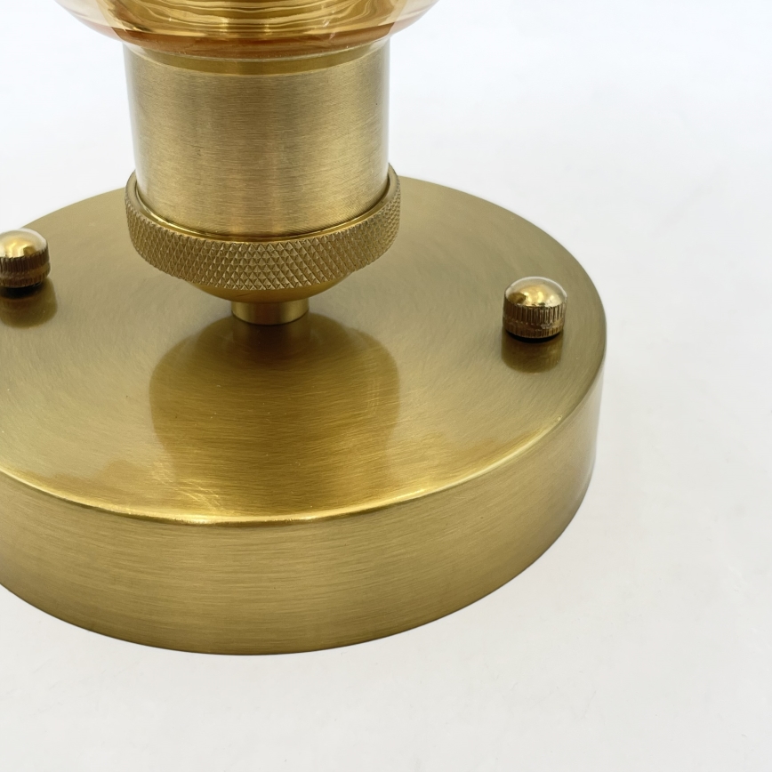 Przysufitowy żyrandol TRISH 1xE27/15W/230V złoty/przydymiony beż